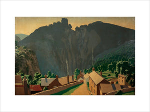 Painting 'The Peak District - Peveril Castle' - L. Campbell Taylor A R A.