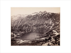 The Lake and Hospice on the Grimsel Pass, Switzerland, c 1850-1900.