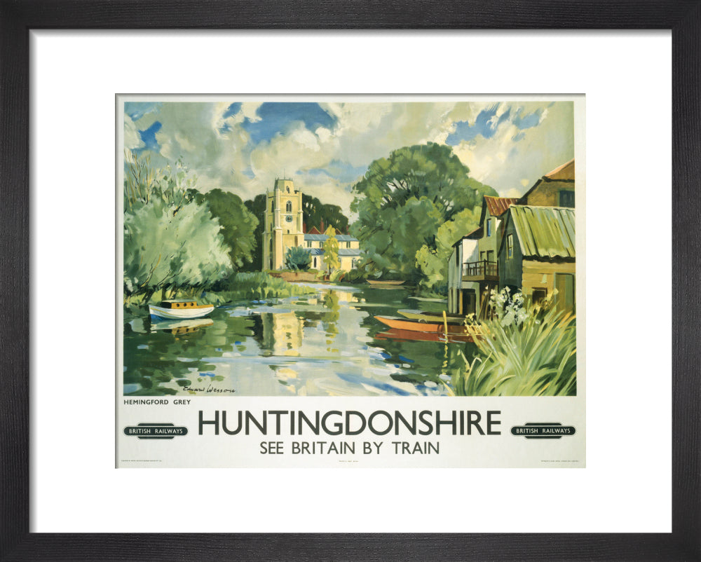 Hemingford Grey, Huntingdonshire, BR poster, c 1950s. Science