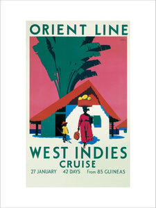 'West Indies Cruise', Orient Line poster, c 1930.