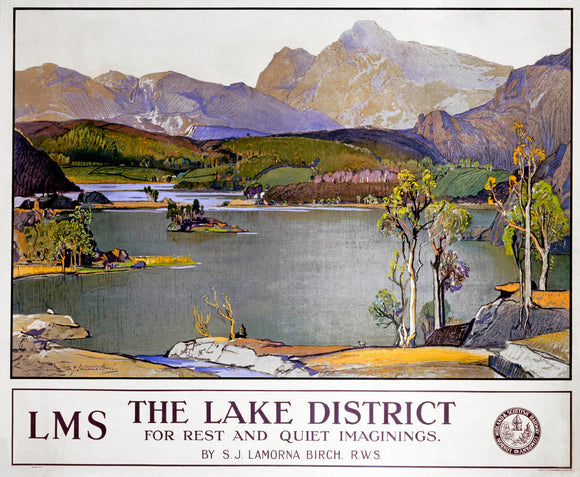 'The Lake District - for rest and quiet imaginings'. LMS poster, 1923-1947.