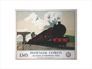 'Passenger Express', LMS poster, 1930s.
