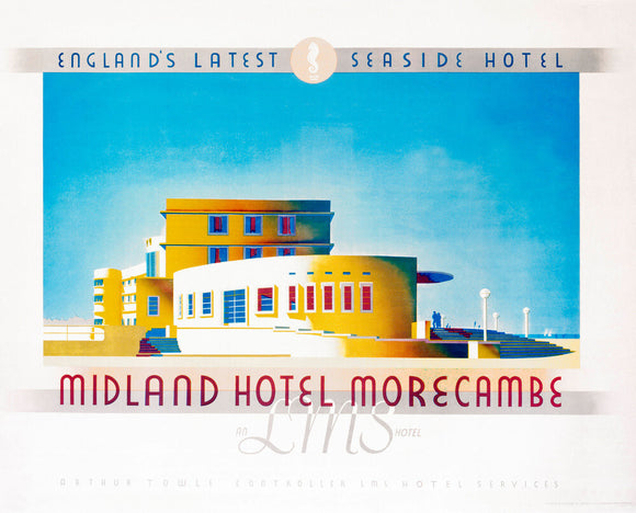 'Midland Hotel, Morecambe', LMS poster, 1933.