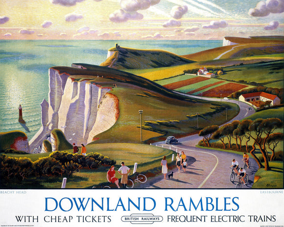 'Downland Rambles', BR poster, 1950s.