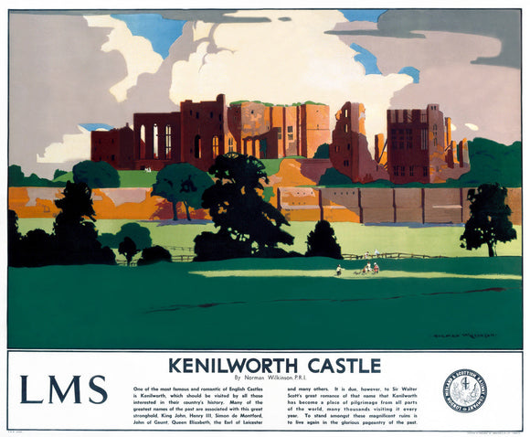 'Kenilworth Castle', LMS poster, 1929.