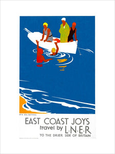 'East Coast Joys No 4 - Sea Bathing', LNER poster, 1931.