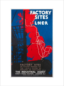 'Factory Sites on the LNER', LNER poster, 1923-1947.
