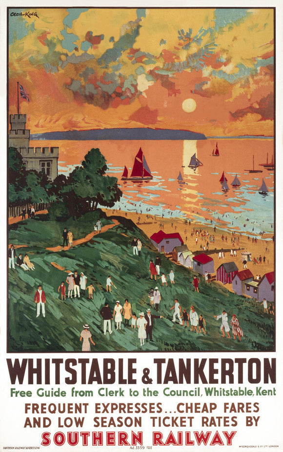 'Whitstable and Tankerton', SR poster, 1936.