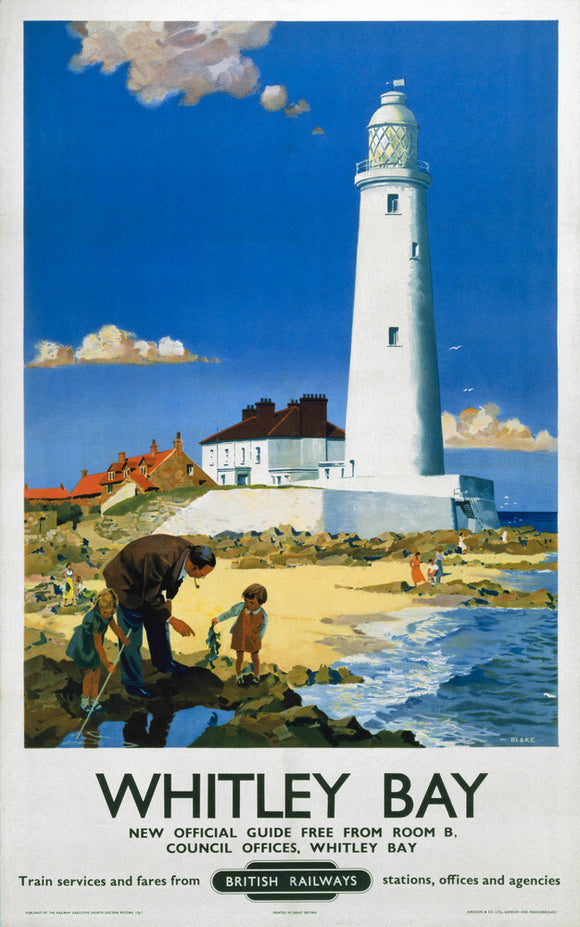 'Whitley Bay', BR poster, 1951.