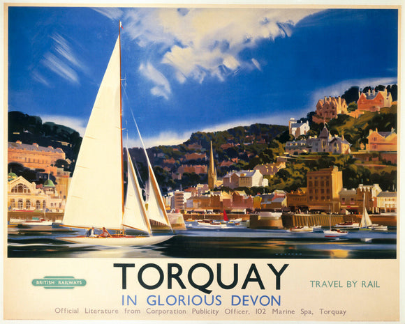 'Torquay in Glorious Devon', British Railways poster, c 1950s.