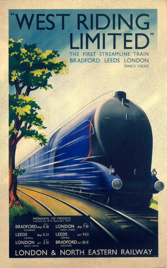'West Riding Limited', LNER poster, 1938.