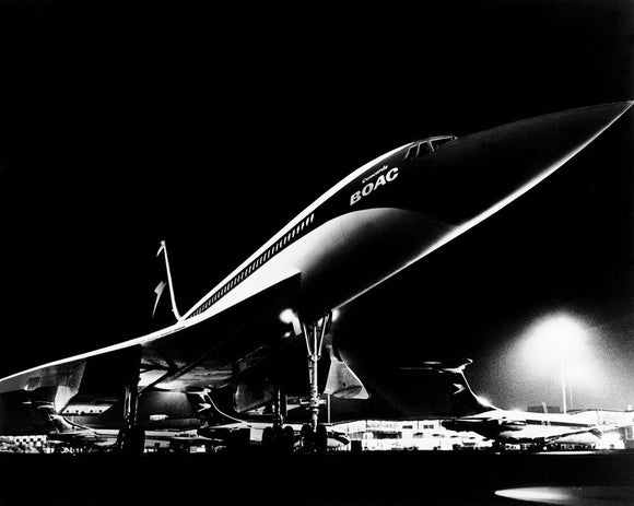BOAC Concorde, London Heathrow Airport, 1968.