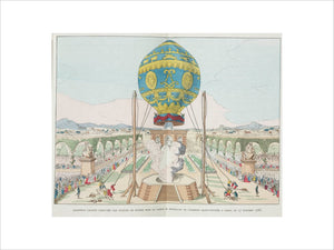 Captive balloon ascent, Paris, 17 October 1783.