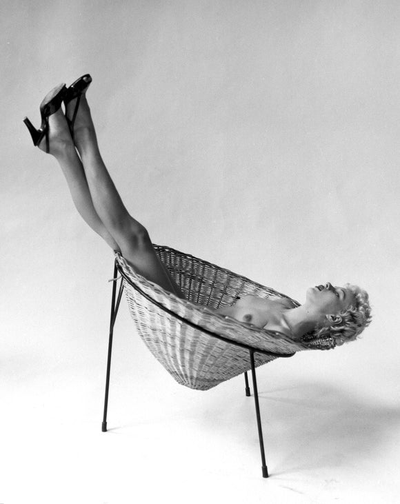 'Nude Reclining in Basket Chair', 3 May 1955.