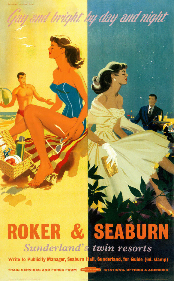 'Roker & Seaburn: Sunderland's Twin Resorts', BR poster, 1962.