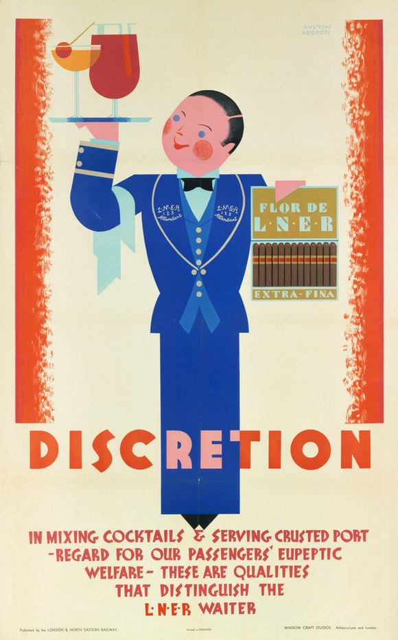 'Discretion', LNER poster, 1933.