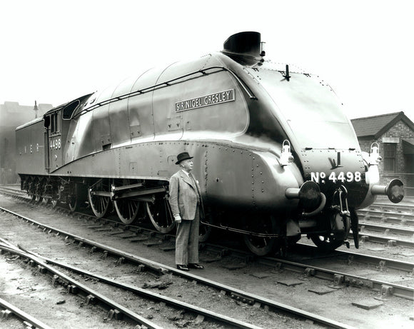 Sir H Nigel Gresley, railway engineer, March 1938.