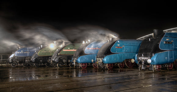 A-4 Class locomotives at the Great Gathering/ Great Goodbye  in the National Railway Museum Shildon, 2014.
