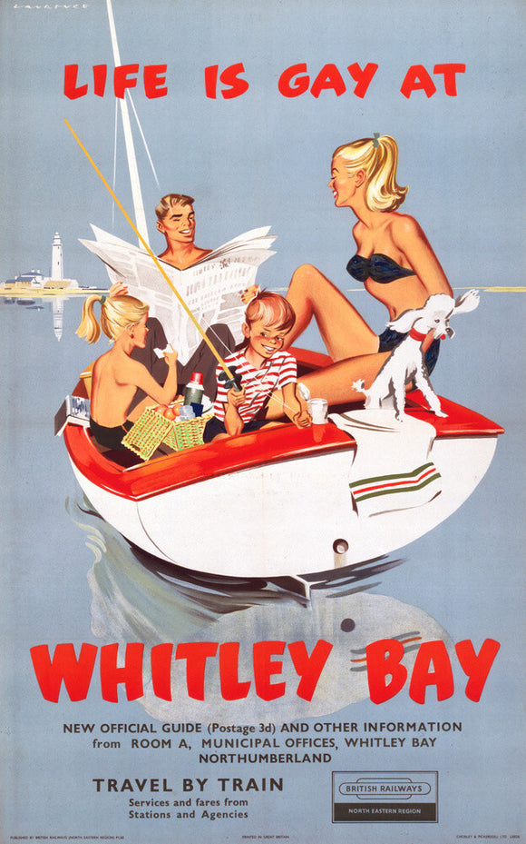 ‘Life is Gay at Whitley Bay’, BR poster, 1960.