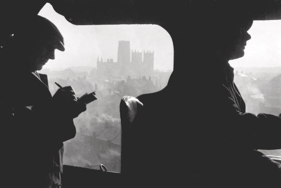 View over Durham from the cab of Dominion of Canada, 1957