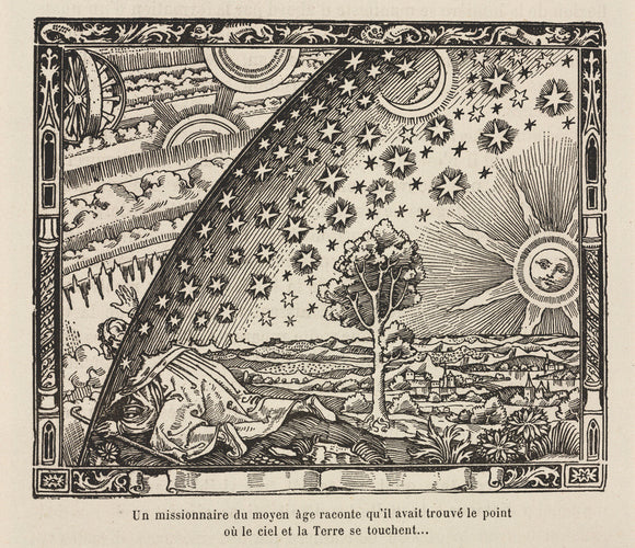 A medieval missionary finds the point where sky and earth touch, 1888.