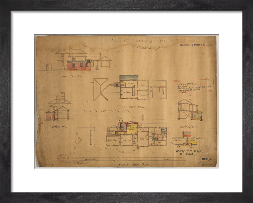 Alterations to Leeming Bar station master's house, showing extension o
