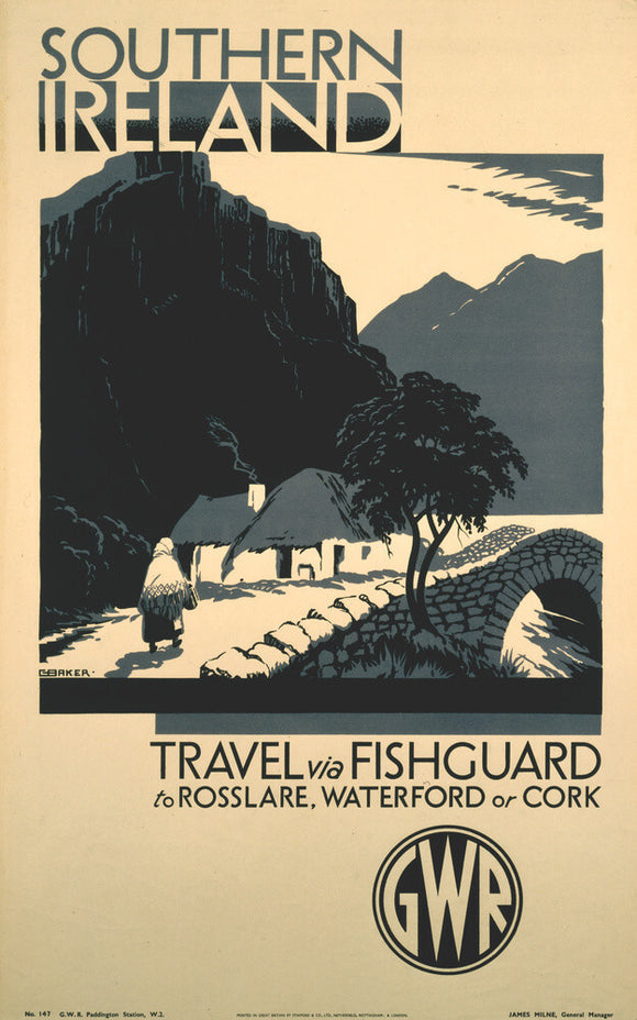 GWR poster. Southern Ireland