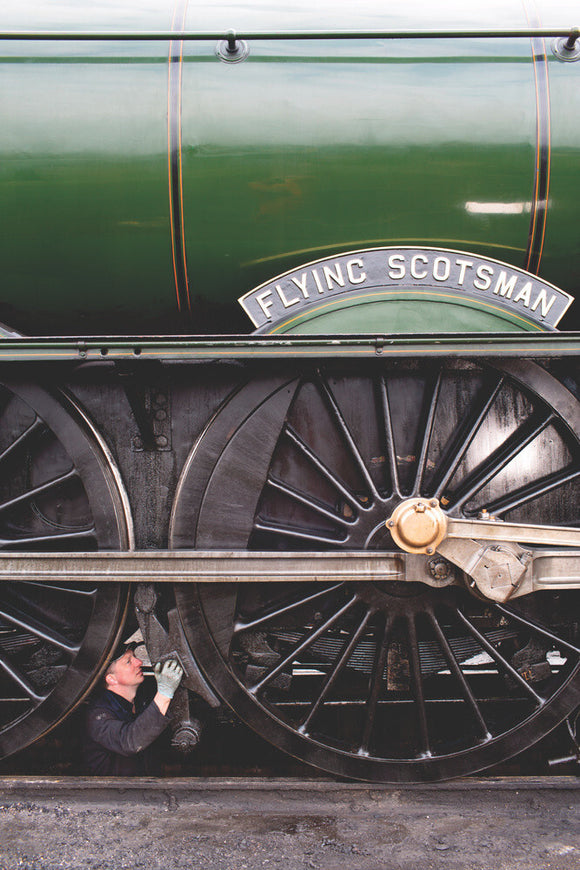 LNER 4-6-2 No. 60103 'Flying Scotsman' locomotive heading into overhaul.