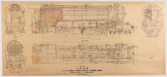 Sectional general arrangement drawing of LNER Class A3 4-6-2, Q-96 (Flying Scotsman).