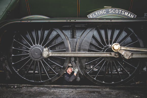 LNER 4-6-2 No. 60103 'Flying Scotsman' locomotive heading into overhaul.