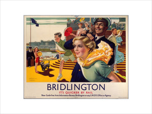 'Bridlington: It's Quicker By Rail', LNER poster, 1923-1947.