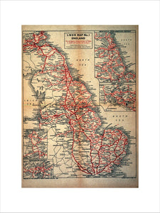 Map of England as served by the London & North Eastern Railway, c.1930.