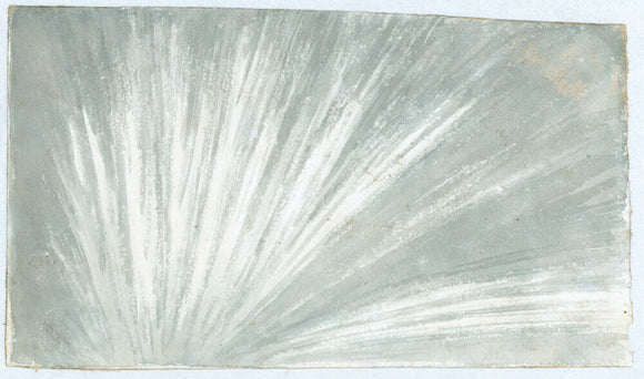 Cloud study by Luke Howard, c1803-1811: Cirrus in parallel receding lines, dome of the sky effect at horizon vanishing