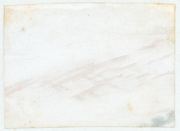 Cloud study by Luke Howard, c1803-1811: Stratus-like brush marks. Pink wash.