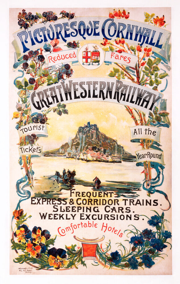 'Picturesque Cornwall', GWR poster, 1897.