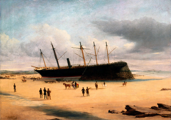 SS 'Great Britain' ashore in Dundrum Bay, Ireland, 1846.