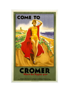 'Come to Cromer, Where the Poppies Grow', LMS/LNER poster, 1923-1947.