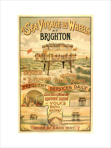 Volk's Brighton & Rottingdean Seashore Electric Railway, poster.