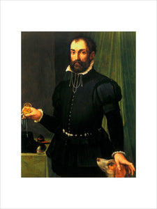 Portrait of a man holding a watch, c 1558.