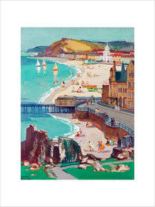 Aberystwyth, Oil on canvas, by Leonard Richmond, c.1954