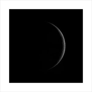 High Resolution Moon - Waxing Crescent Phase