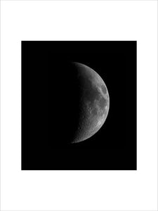 High Resolution Moon - Waxing Crescent Phase