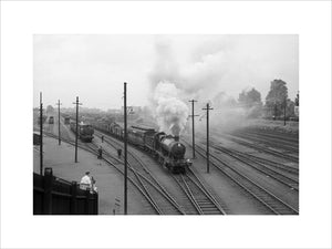 GWR 2-8-0 No 3803 leaving Acton Yard with Dynamometer Car