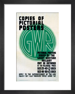 ‘Copies of Pictorial Posters’, GWR poster, 1923-1947