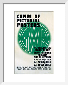 ‘Copies of Pictorial Posters’, GWR poster, 1923-1947
