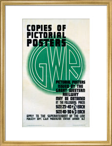 ‘Copies of Pictorial Posters’, GWR poster, 1923-1947