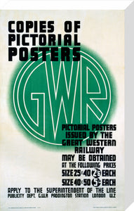 ‘Copies of Pictorial Posters’, GWR poster, 1923-1947
