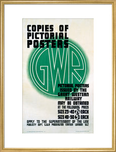 ‘Copies of Pictorial Posters’, GWR poster, 1923-1947