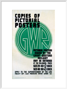 ‘Copies of Pictorial Posters’, GWR poster, 1923-1947