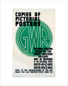 ‘Copies of Pictorial Posters’, GWR poster, 1923-1947